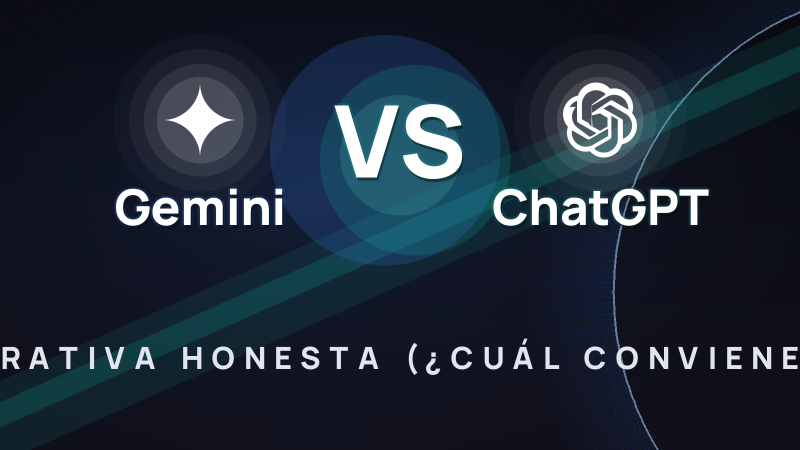 Gemini vs ChatGPT en 2026: comparativa honesta (¿cuál conviene más?)