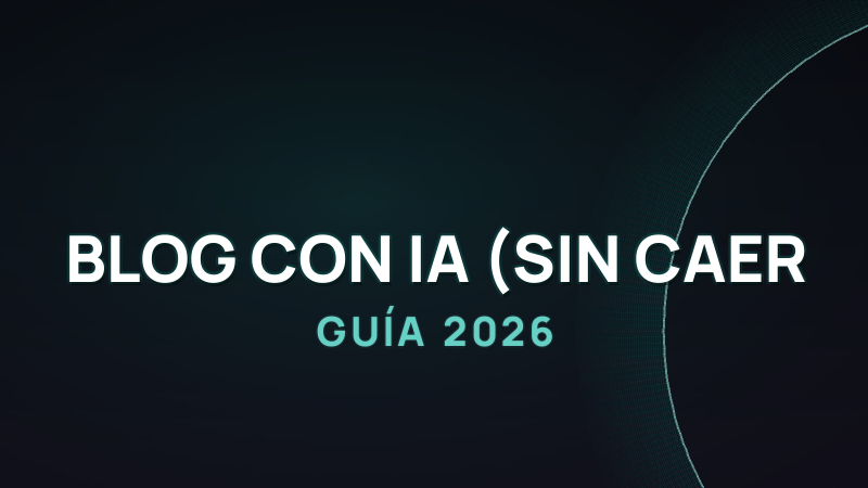Cómo crear un blog con IA en 2026 (sin caer en la trampa del contenido masivo)
