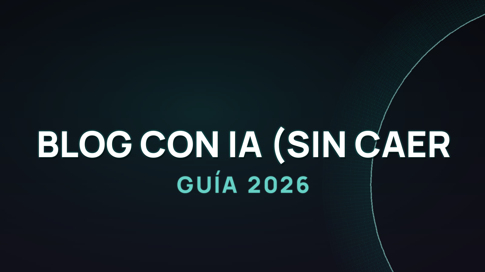 Cómo crear un blog con IA en 2026 (sin caer en la trampa del contenido masivo)
