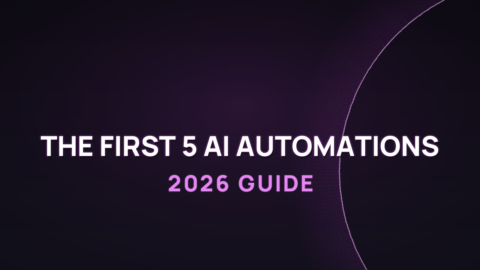 The First 5 AI Automations for Your Business (2026)