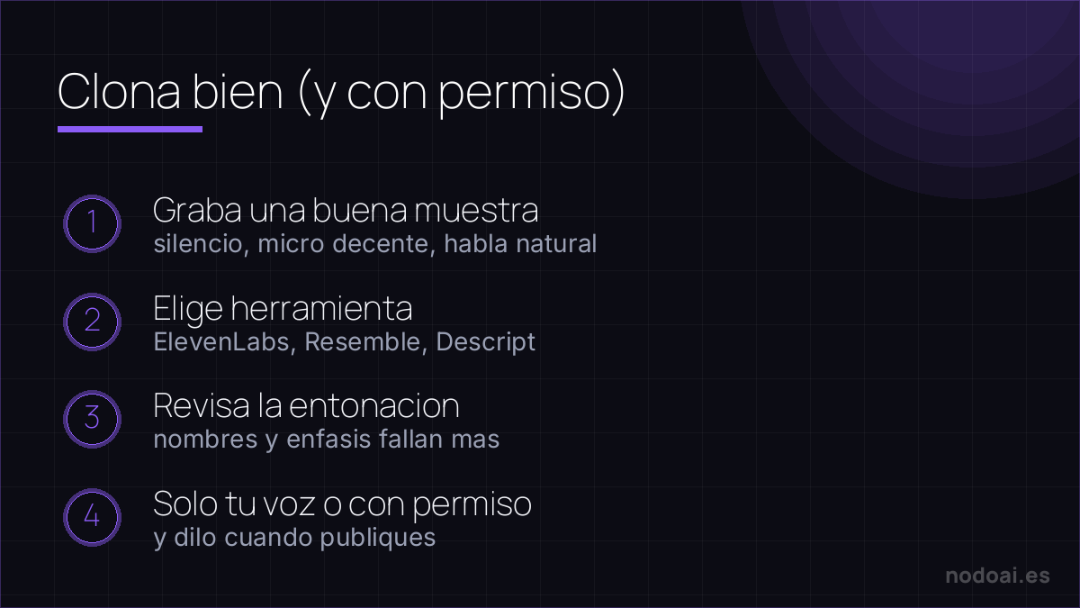Los 4 pasos para clonar tu voz con IA de forma responsable