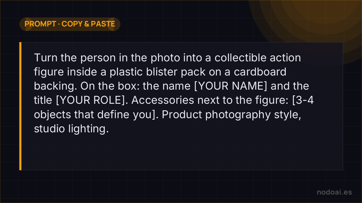 Copy-ready prompt: create your AI action figure