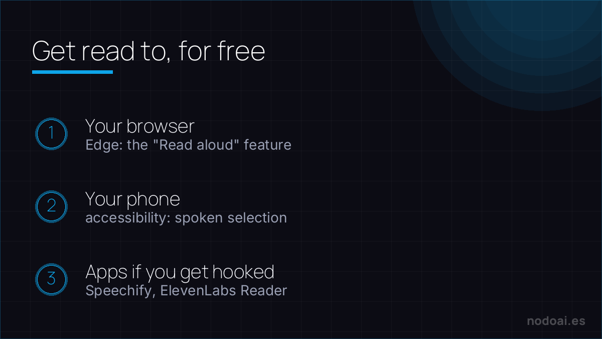 Three free ways to have AI read aloud to you